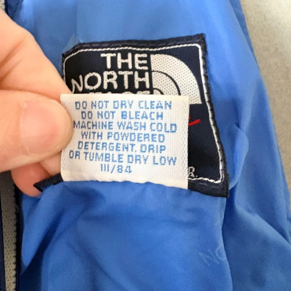North Face Extreme Gore-Tex Ski Suit Jacket Bibs Blue Vintage Kids Youth 8 USA